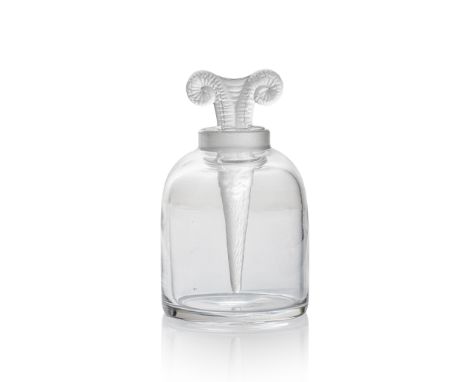 René Lalique (French 1860-1945) SATYRE SCENT BOTTLE, NO. 527 designed 1933 clear and frosted stencilled R. LALIQUE(9.5cm (3 3