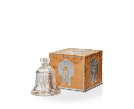 René Lalique (French 1860-1945) LE PARFUM DES ANGES SCENT BOTTLE, OVIATT – 1 designed 1926 clear, frosted and sepia stained, 