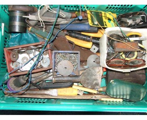 Crate of assorted tools etc workshop clearance ( crate not included )