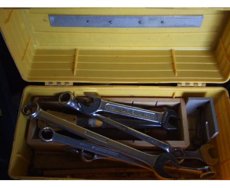 Toolbox and contents king dick and britool spanners etc