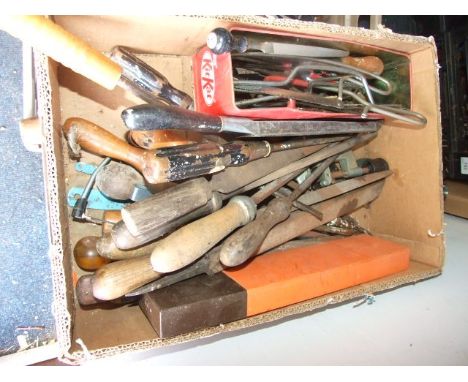 Box of Assorted Tools files , hacksaws etc