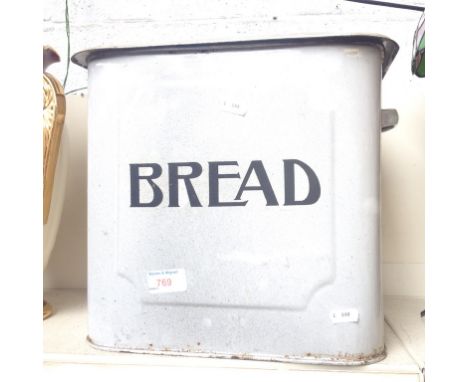 ENAMEL BREADBIN. W33CM      H5