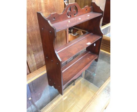 MAHOGANY EDWARDIAN WALL SHELF