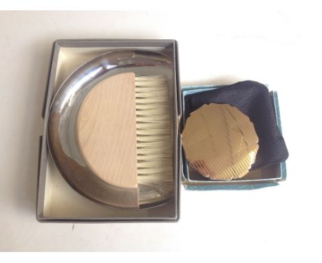 KESWICK SCHOOL BRUSH TRAY AND A COMPACT  