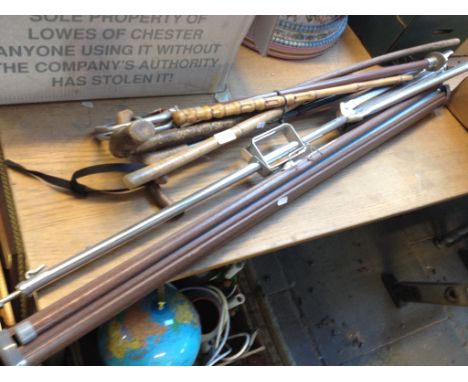 WALKING STICKS AND PROJECTOR SCREEN     T5