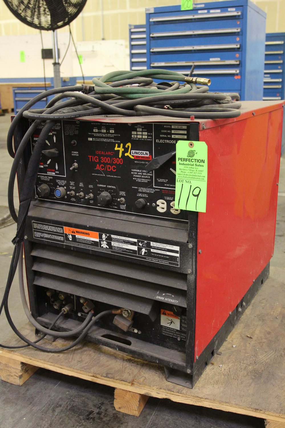 Lincoln Idealarc TIG 300/300 Welder, s/n AC777020