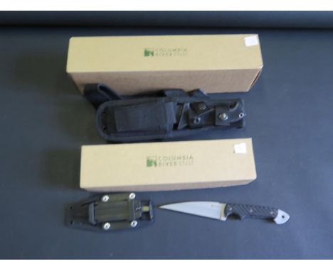A Columbia River M60 SOTFB Combat Knife 6.125" Combo Tanto Blade, Black, Nylon Sheath - M60-16NK, A CR2010 COLUMBIA RIVER C/K