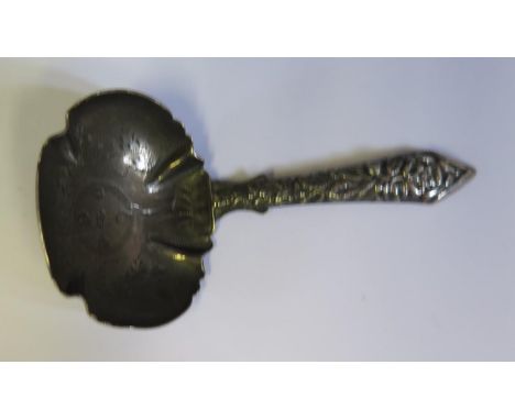 A Victorian Silver Caddy Spoon, Birmingham 1887, JW, 7cm 