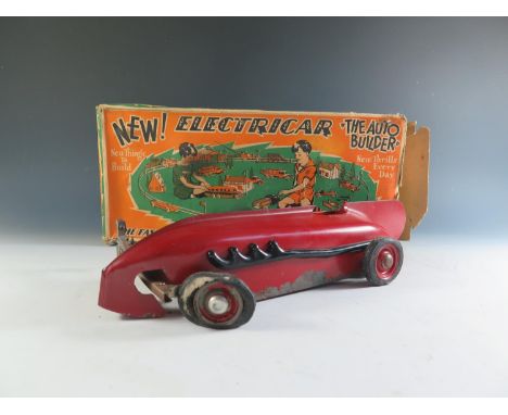 A Scarce U.S.A Made 1920's Kokomo Kingston Electricar (Untested) No. 710 Red Arrow Basic Set in Original Box. (38cm approx). 