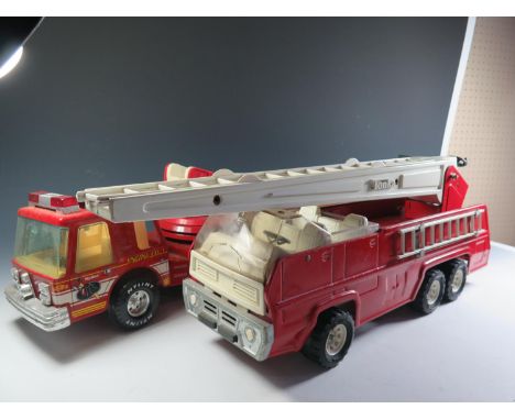 Two Large Scale Fire Engines, One Tonka and One Nylint. 