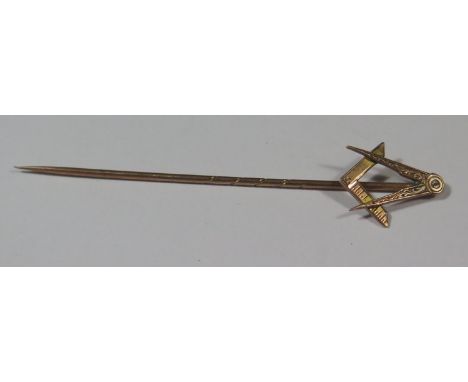 A Masonic Stick Pin, unmarked, 2g 