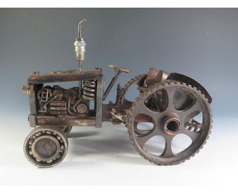 A Large Scale 'Steam Punk' Style Tractor (29cm approx). 