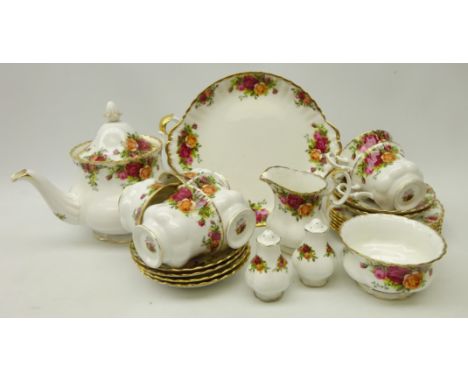 Royal Albert 'Old Country Roses' tea service for six    Condition Report   Click here for further images, condition, auction 