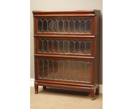 Early 20th Century mahogany Globe Wernicke style bookcase in three sections, W87cm Condition Report Click here for further im