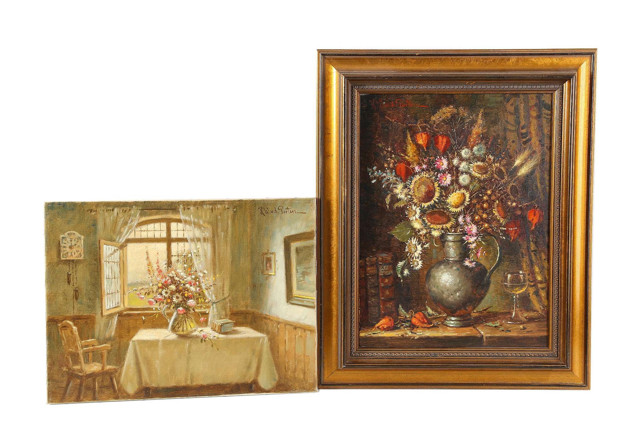 Heinz-werner Van Der Porten, 20th Century German School. 'still Life Of 