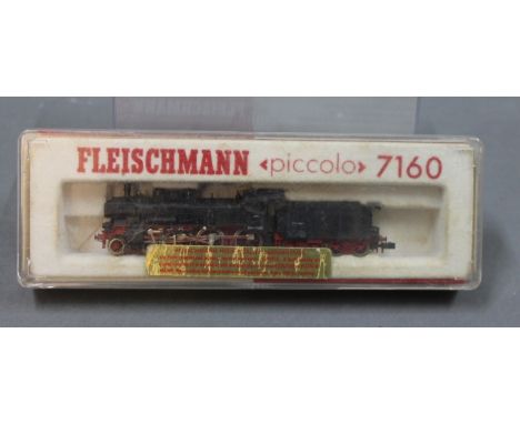 A Fleischmann Piccolo N Scale DB Class 038772-0 4-6-0 steam locomotive and tender (7160)