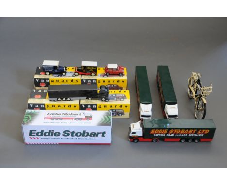 A box of mixed diecast model vehicles to include an Atlas Editions Eddie Stobart special edition collector's model, 3 Corgi E