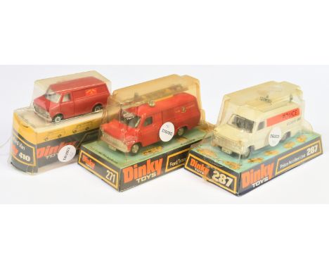 Dinky Toys mixed group of Vehicles comprising of (1) 410 Bedford Van, (2) 287 Police Accident Unit (complete with accessories