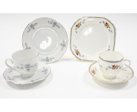 A Heathcote china Indian tree style part tea service, with a Bavarian winterling Schwarzenbach part tea service (two boxes) 