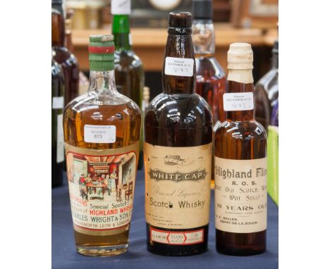 Three bottles of Whisky, early bottling, including Old Gran's Special Highland, Charles Wright and Son, Wirksworth, Leith and