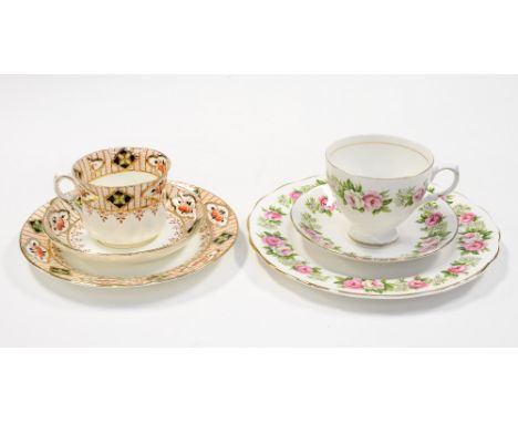 Two boxes of ceramics to include Gladstone china part tea service, cups, saucers, cream jug and a Ridgway Colclough tea servi