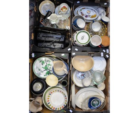 A large quantity of household ceramics, glass and stainless steel including Shelley, Jessie Tait for Midwinter, Royal Worcest