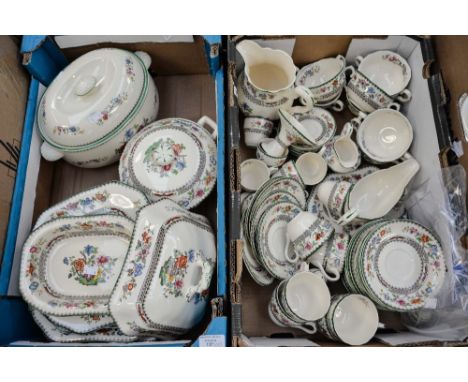 A quantity of Spode 'Chinese Rose' ceramics to include vegetable tureen, milk jug, saucers (q) (four boxes) 
