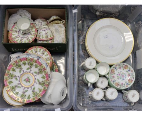 Two boxes of Royal Worcester Maple and Co London and Minton 