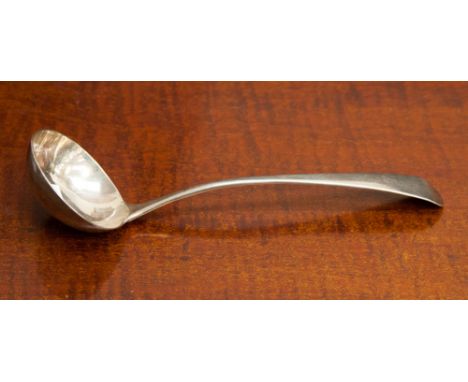 A George III sterling silver Old English pattern sauce ladle, hallmarked to finial verso for Peter, Ann and William Bateman (
