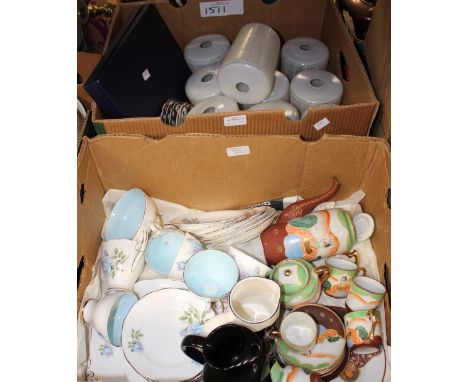 A quantity of ceramics to include Royal Standard, a Japanese export ware coffee service, Royal Worcester plates, together wit