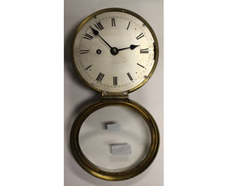 A silvered gilt brass clock 