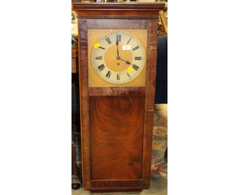 A mahogany cased wall clock, incorporating Nineteenth Century and later parts