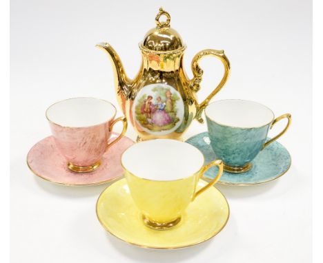 A set of six tea cups, saucers and tea plates, Royal Albert Gossamer, together with a further coffee service 