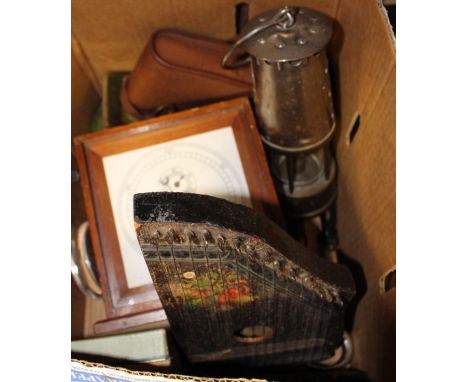 A type S L miners lamp No. 26, Manchester, together with a Griffin and Tatlock timer, grooming set, etc 