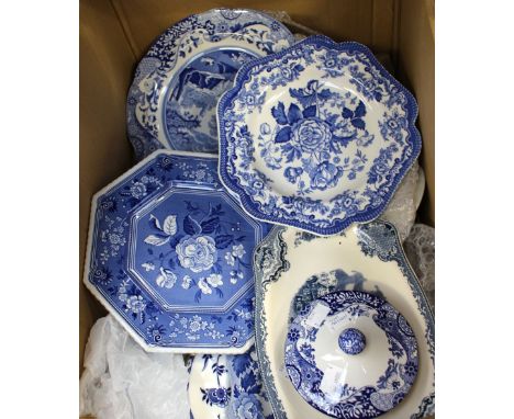 An extensive collection of predominately 20th Century blue and white ceramics, the majority being Spode 