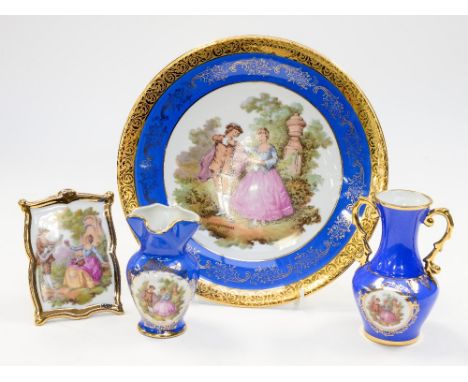 A collection of Limoges France ceramics to include small vases,m plates, saucers, etc 