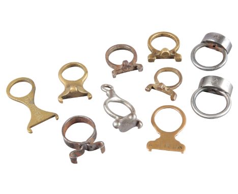 TEN VARIOUS RING CARTRIDGE EXTRACTOR TOOLS for 12-bore, 15-bore and 16-bore (10)Provenance: A private Shropshire sporting col