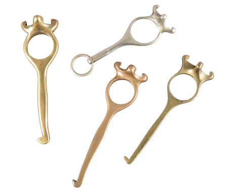 FOUR CARTRIDGE EXTRACTOR TOOLS three 12-bore and a 16-bore (4)Provenance: A private Shropshire sporting collection.
