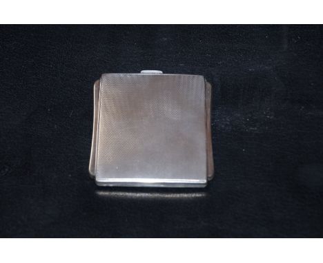 Silver Art Deco mirrored compact T&S, Birmingham, date letter R 1941-42