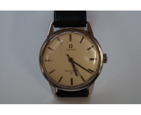 Omega; Seamaster 30 gent's wristwatch c 1964, stainless steel case ref 135.007-64, calibre 286 mechanical wind movement. Ivor