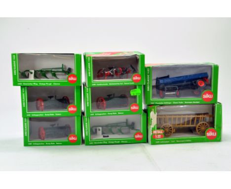Siku 1/32 Farm Issues comprising Vintage Series Tractor and Implement issues. Generally Excellent to Near Mint in Boxes. 