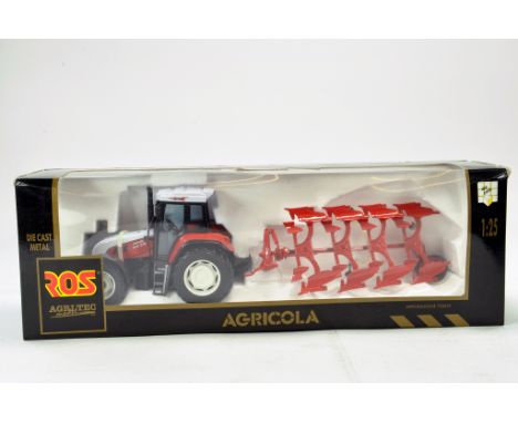 ROS 1/25 Steyr CVT 170 Tractor and Plough Set. Excellent to Near Mint in Box. 