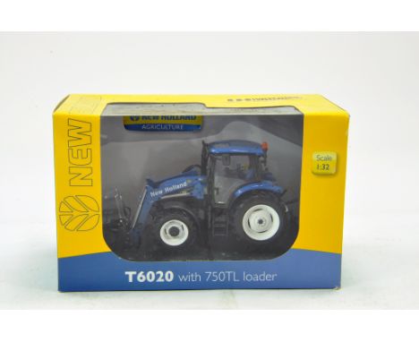 Universal Hobbies 1/32 New Holland T6020 Tractor with Loader. Excellent in Box. 