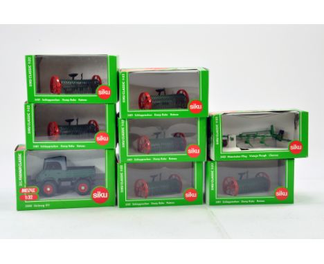 Siku 1/32 Farm Issues comprising Vintage Series Tractor and Implement issues. Generally Excellent to Near Mint in Boxes. 