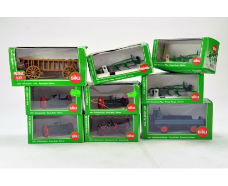 Siku 1/32 Farm Issues comprising Vintage Series Tractor and Implement issues. Generally Excellent to Near Mint in Boxes. 