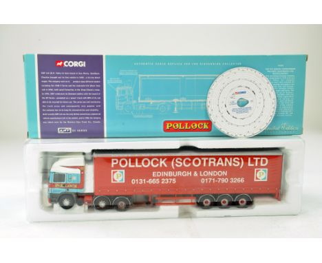 Corgi 1/50 Diecast Truck Issue comprising No. CC75205 ERF EC Curtainside in the livery of Pollock. Excellent to Near Mint in 