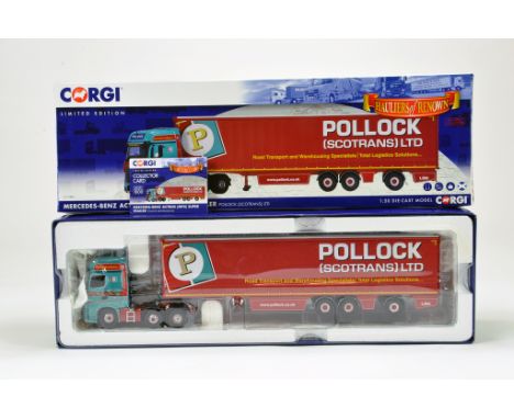 Corgi Diecast Truck Issue comprising No. CC15801 Mercedes Benz Actros MP4 Super Trailer in livery of Pollock. E to NM in Box.