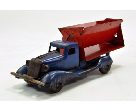 A large Pressed Steel Truck and Tipper by Marx (England). Generally Fair to Good. 