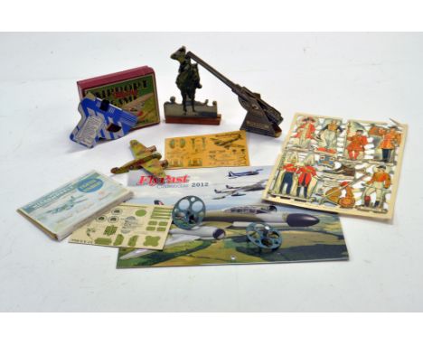 Misc vintage toy group comprising several interesting pieces including Raphael Tuck and Sons Scraps, Micromodels Modelcraft 3