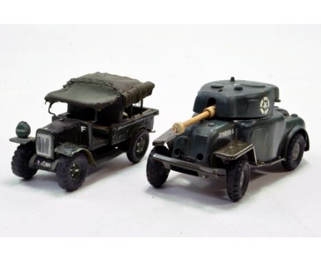 Triang Minic Model of a Tank plus an interesting scratch built (pre-war) army jeep type vehicle. 